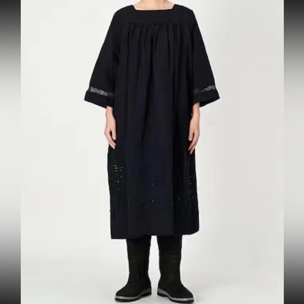 R13 Black Long Sleeve Midi Dress-NWOT